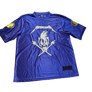 Metallica 2017 Hardwired Purple Football Jersey – Sewn Skull – Size XL – Rare